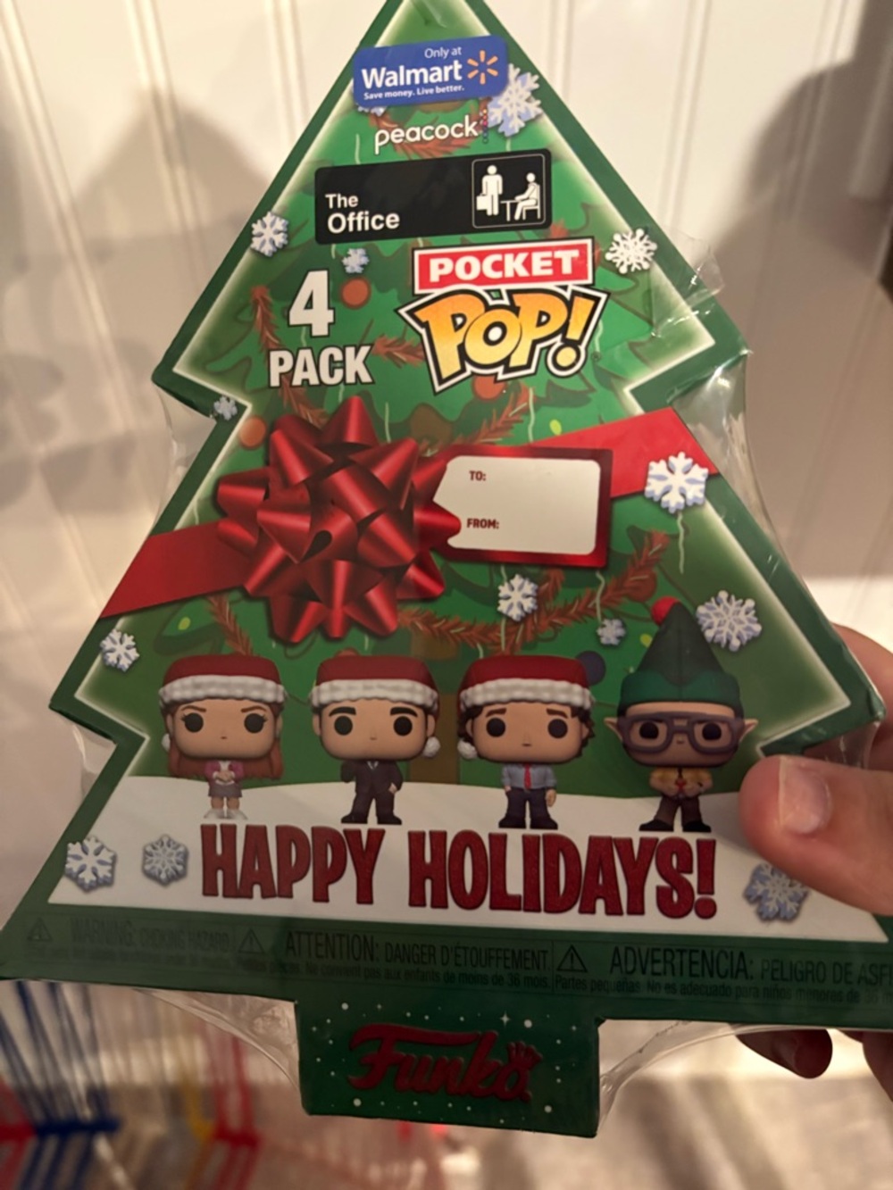Funko Pocket Pop! The Office Holiday 4-Pack – Green & Red